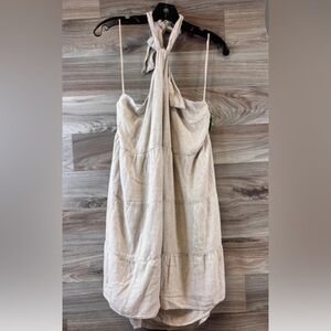 Abercrombie & Fitch Oatmeal Linen blend halter dress size XLP
